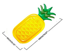 Vercrown Riesiges aufblasbares Ananas Schwimmtier,Pool Ananas Luftmatratze , Aufblasbar schwimmen Floß PVC Aufblasbarer Schwebebett Liegestühle Stuhl Luxus Ozean Lilo für Erwachsene und Kinder (L180*B90*H20cm)