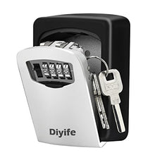 Diyife Key Lock Box, [Wall Mounted] Combination Key Safe Storage Lock Box for for Home Garage School Spare House Keys, Medium