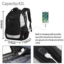 Large Laptop Backpack,Extra Large Travel Laptop Backpacks with USB Charging Port for Men Women,TSA Friendly Water Resistant Big Business College School Computer Bookbag Fit 17-inch Notebook,Black