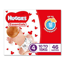 Huggies Essentials Nappies, Size 4 Toddler (10-15kg), 46 Count